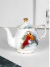 Fine Porcelain Cardinals 1000 ml Tea Pot With Gift Box